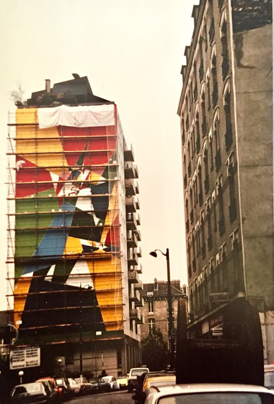 Street Art - Pendant la realisation du Messager Maquette de Juan Luis Cousino